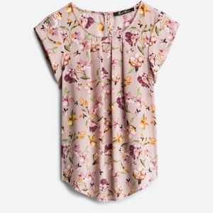 Alice Blue Pleat Front Detail Blouse